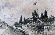 Johann Barthold Jongkind willebroek canal France oil painting artist